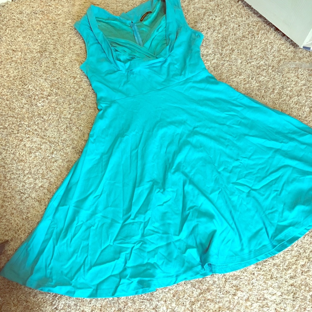 Turquoise skater dress